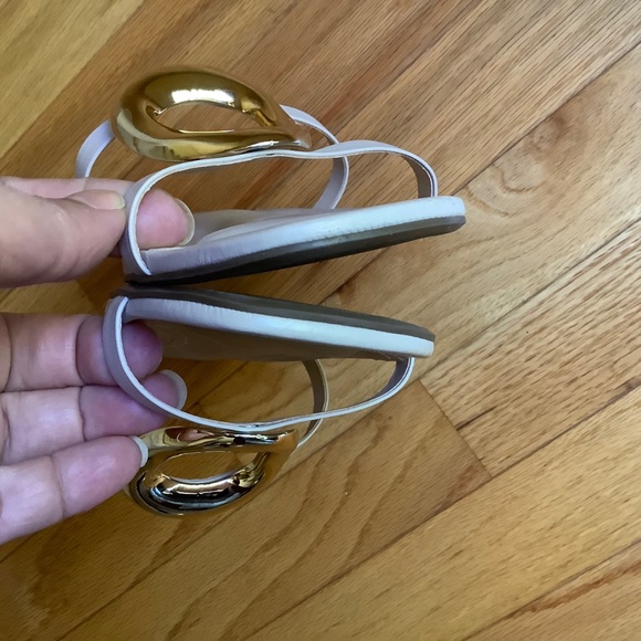 Cecelia New York Mig Leather Slide Sandals Nude Gold SZ 9 NWOT - Picture 9 of 15